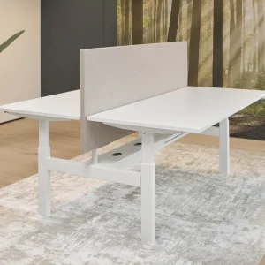 Manhattan Akoestisch scherm voor DUO Bureau - 70 cm hoog 4 cm dik (incl. beugelset)