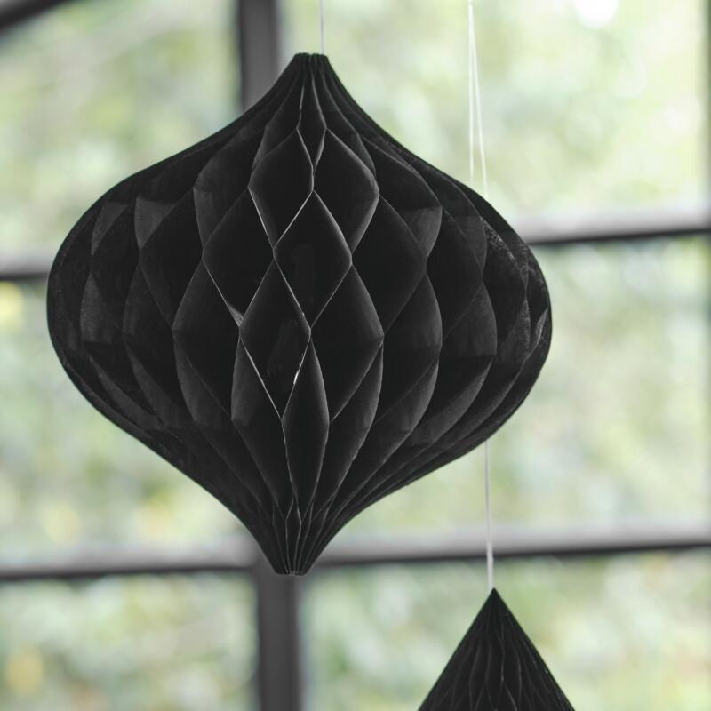 Black Honeycomb Bruiloft Decoratie - Afbeelding 4