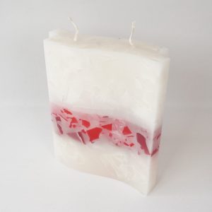 Gemarmerde kaars Rood