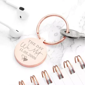 Gepersonaliseerde ‘Day We Met’ Sleutelhanger