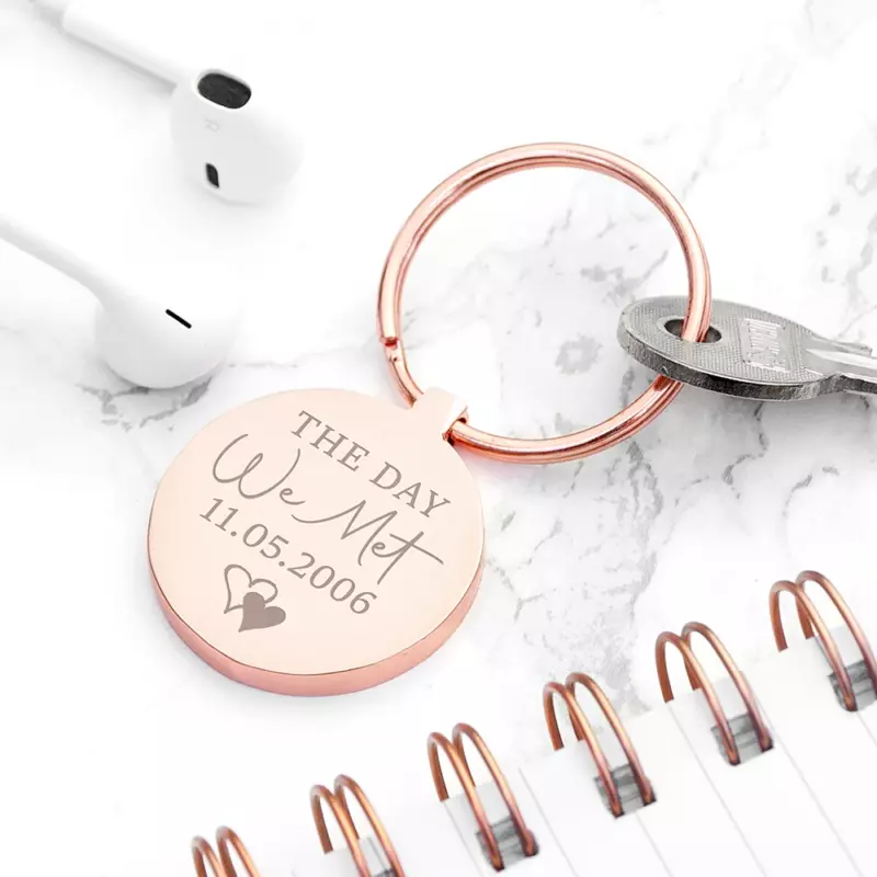 Gepersonaliseerde ‘Day We Met’ Sleutelhanger - Afbeelding 2