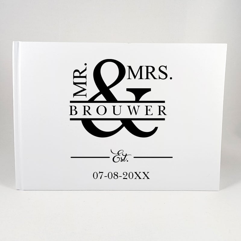 Mr & Mrs Gastenboek – Kies uit 20 Kleuren