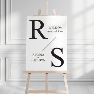 Monogram Welkomstbord | Stijlvol & Persoonlijk