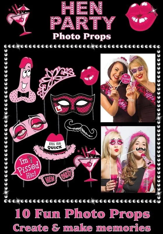 Girls Night Out Photo Props - Afbeelding 2