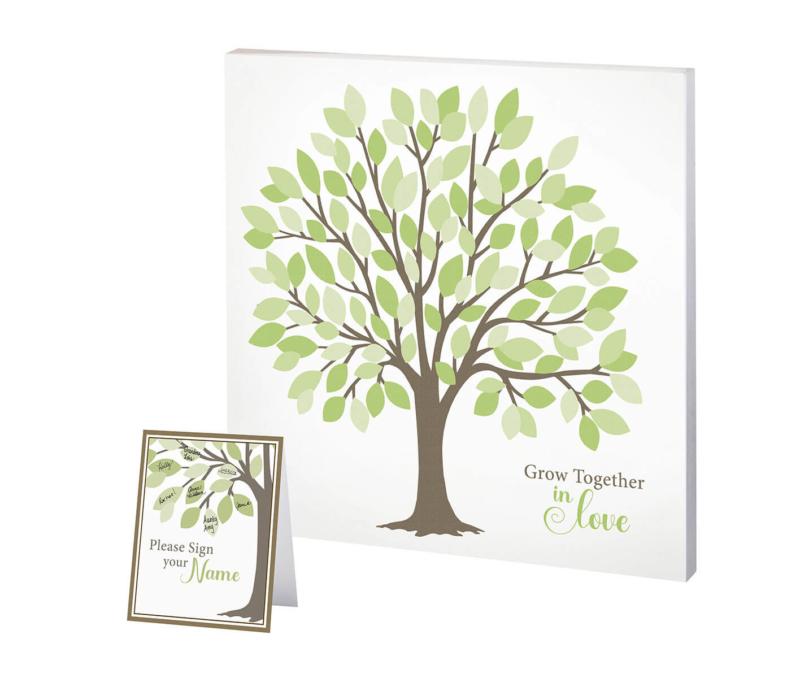 Gastenboek Wensboom Wit | Signeerboom Bruiloft Canvas - Afbeelding 4