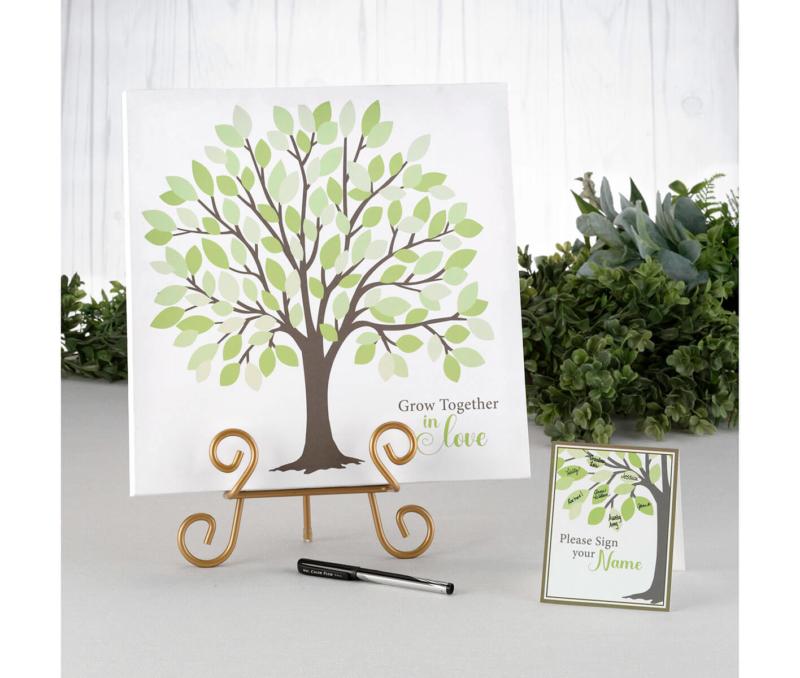Gastenboek Wensboom Wit | Signeerboom Bruiloft Canvas - Afbeelding 2