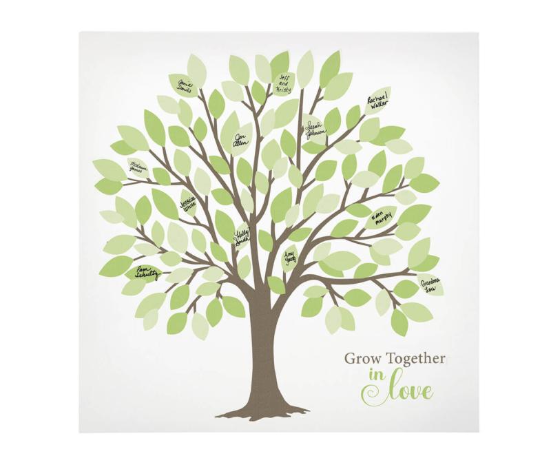Gastenboek Wensboom Wit | Signeerboom Bruiloft Canvas - Afbeelding 5