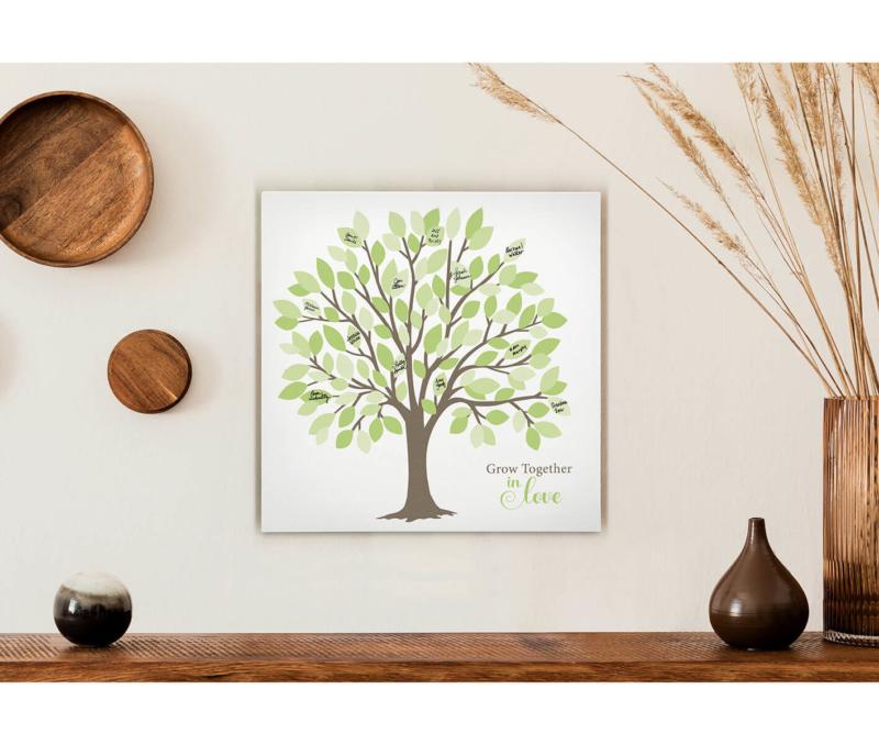 Gastenboek Wensboom Wit | Signeerboom Bruiloft Canvas - Afbeelding 3