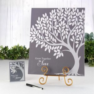 Gastenboek Wensboom Zwart | Signeerboom Bruiloft Canvas