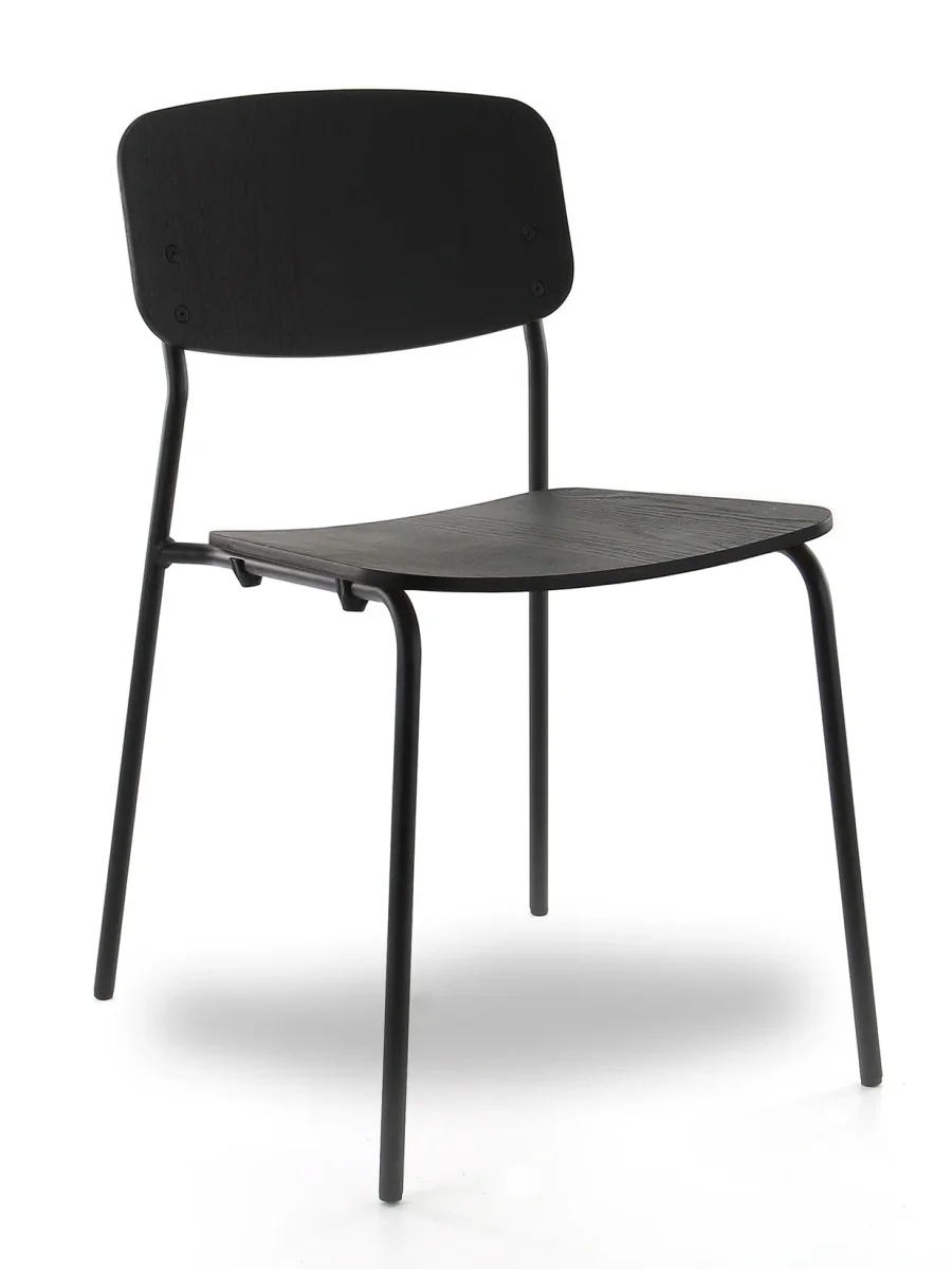Workliving Bianca Eetkamerstoel - Houten Design Zwart Eiken