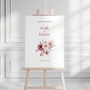 Burgundy Dreams Welkomstbord