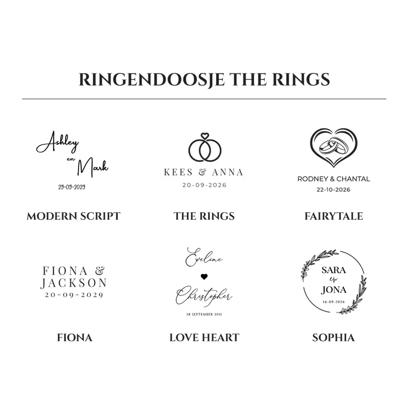Houten Ringendoosje The Rings | Kies uit 6 Designs - Afbeelding 3