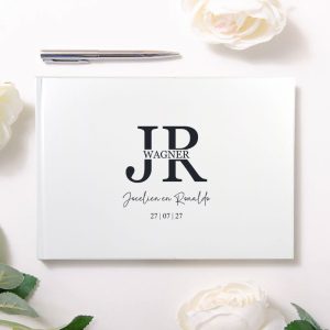 Gastenboek Modern Split Monogram