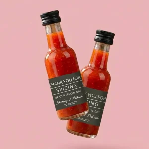 Hot Sauce Bedankje “Spicing Up Our Special Day”