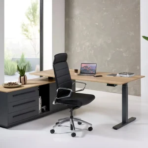 Manhattan L-Directiebureau Hudson - 224x180cm - Links Halifax - Zit/Sta Elektrisch