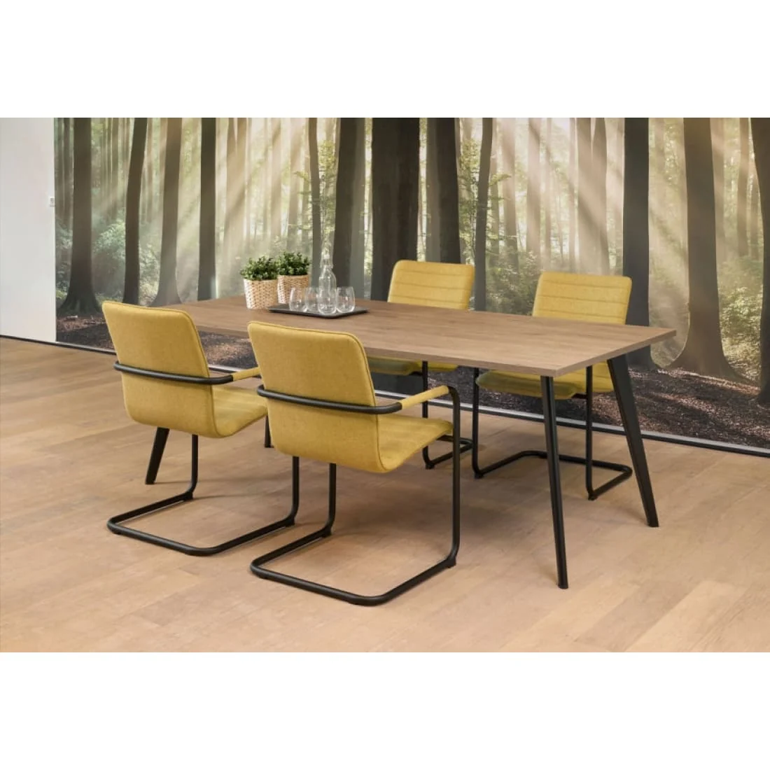Manhattan Slim Vergadertafel 180x80cm 6 personen - Wit onderstel - Wit Blad - Afbeelding 6