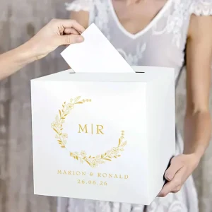 Enveloppendoos Monogram Wreath – Personaliseer in 20 Kleuren
