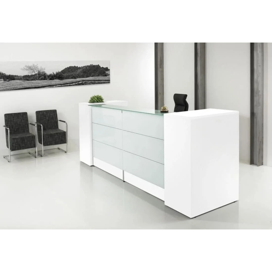 Manhattan Ontvangstbalie Manage IT 288 cm - Wit - Afbeelding 3