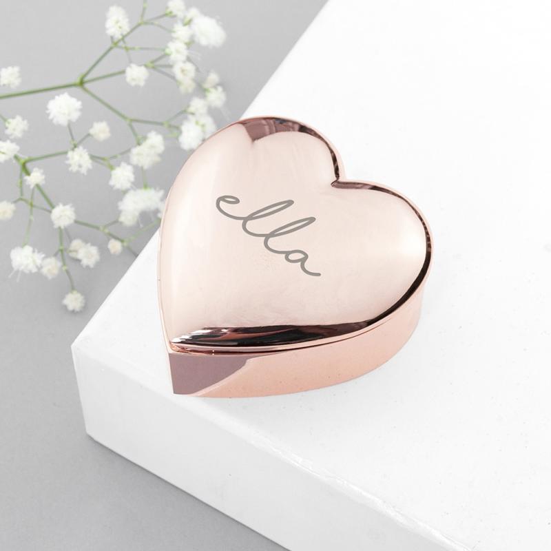 Hartvormig Sieradendoosje Rosé/Zilver - Afbeelding 3