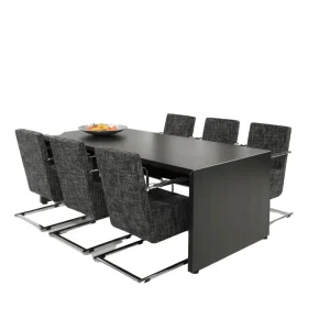 Vergadertafel Manage-IT Donker Eiken 6 Personen 220x100cm