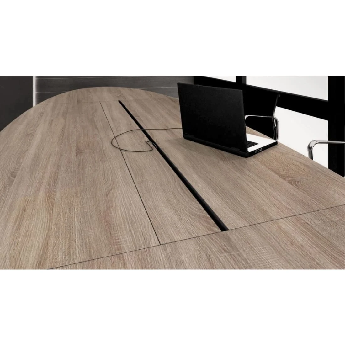 Vergadertafel Manager-It Eclipse Ovaal Robson Eiken 420x138cm - Afbeelding 5