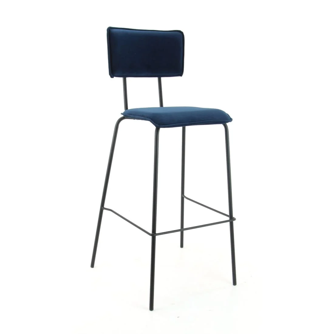 Workliving Barkruk Hoog Bo - Velvet Indigo - 82 CM
