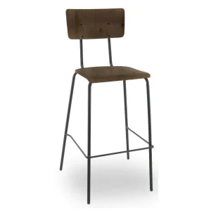 Workliving Barkruk Hoog Bo Vintage Hout - 80 CM