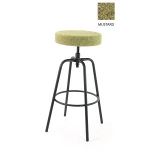 Workliving Barkruk Hoog Rond - Boucle Mustard - 74-82 CM