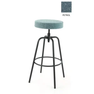 Workliving Barkruk Hoog Rond - Boucle Petrol - 74-82 CM