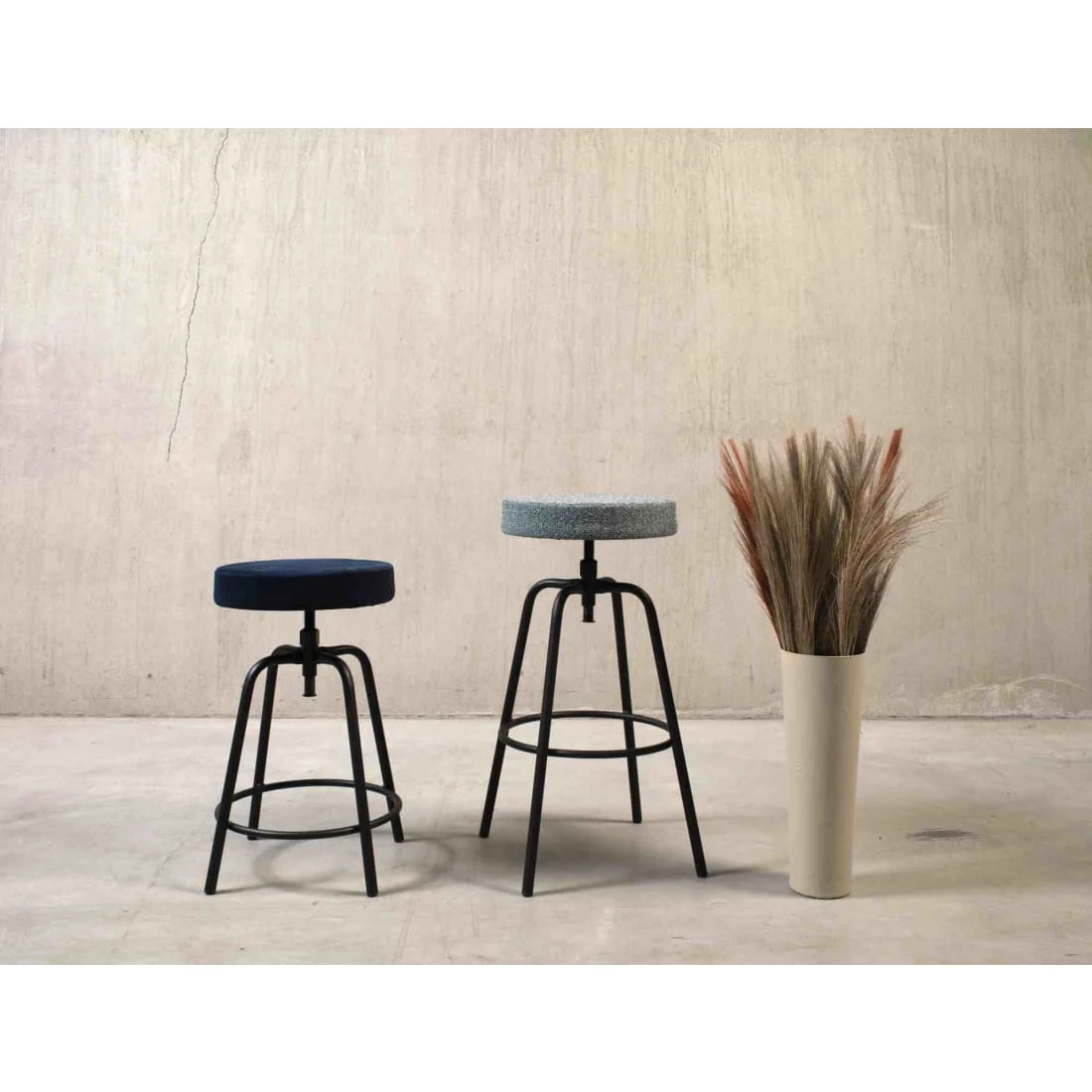Workliving Barkruk Hoog Rond - Velvet Forest - 74-82 CM - Afbeelding 4