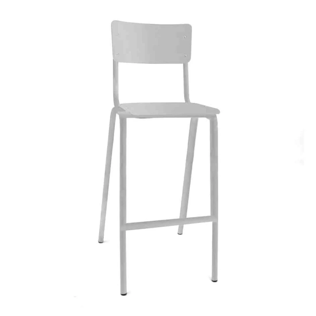 Workliving School Barkruk - Houten Design Wit - 76 CM - Afbeelding 2