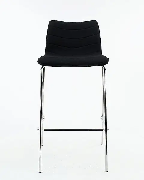 Workliving Verona Barkruk 75 cm - Zwart Mirage - Chroom onderstel - Afbeelding 3