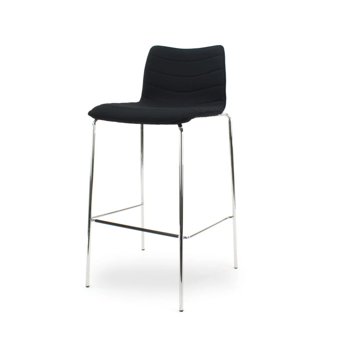 Workliving Verona Barkruk 75 cm - Zwart Mirage - Chroom onderstel - Afbeelding 2